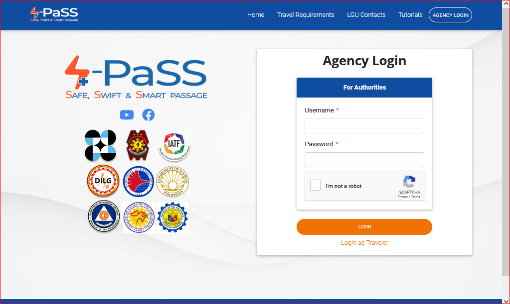  S Pass Login Agency