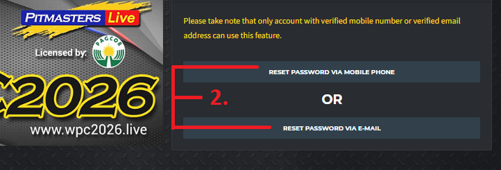WPC2026 forget password