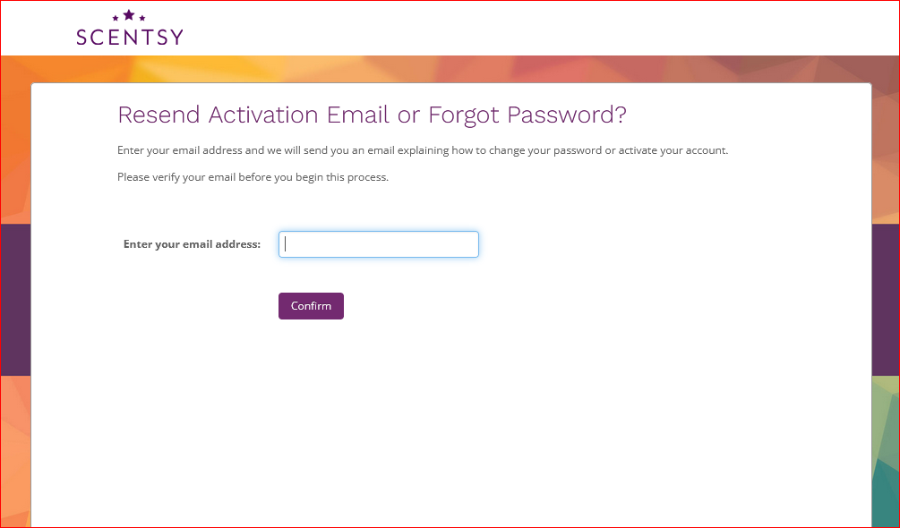 Forgot Password Process of Pay Portal at Scentsy