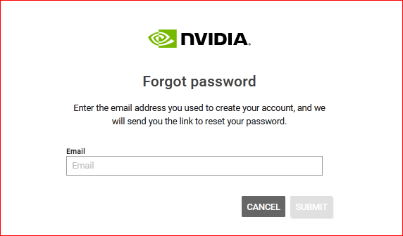 Forgot Password Process at Nvda.co/login