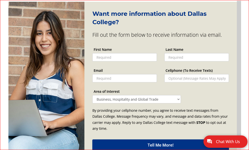 Contacting page at Blackboard Dcccd