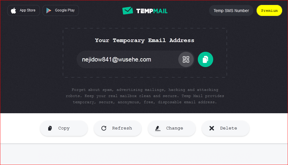Temp Mail Web Portal