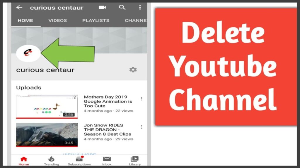 Delete a Youtube Channel