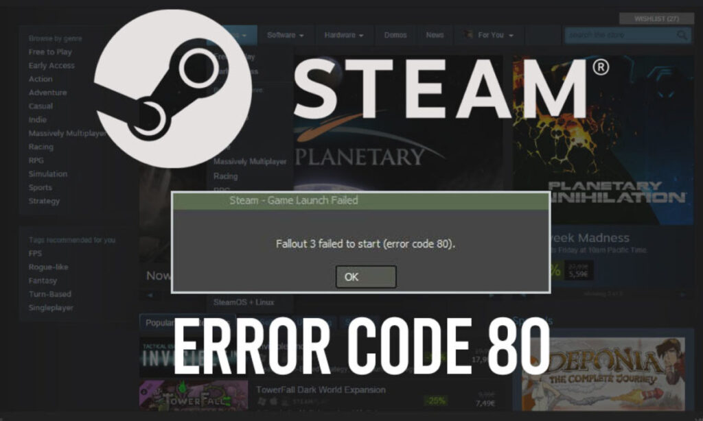 Steam Error Code 80