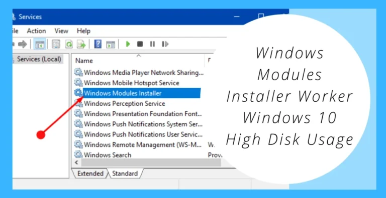 [100% Working] Windows Modules Installer Worker High CPU & Disk Usage in Windows 10