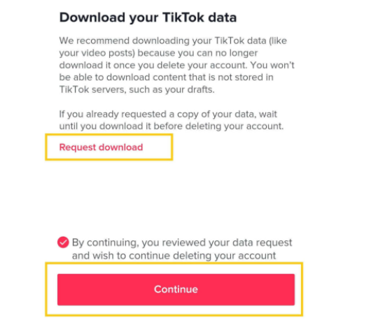 How To Delete Tiktok Account Without Phone Number Step 7 Download Tiktok Data
