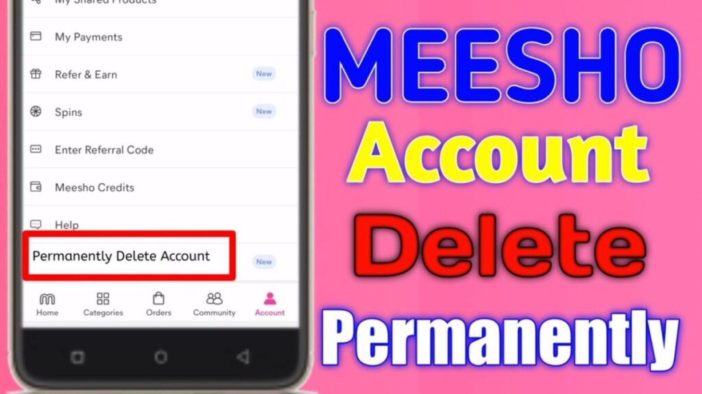 Delete Meesho Account