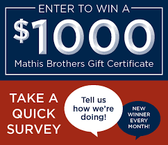 Rewards And Coupons At Mathis Brothers Com Survey: