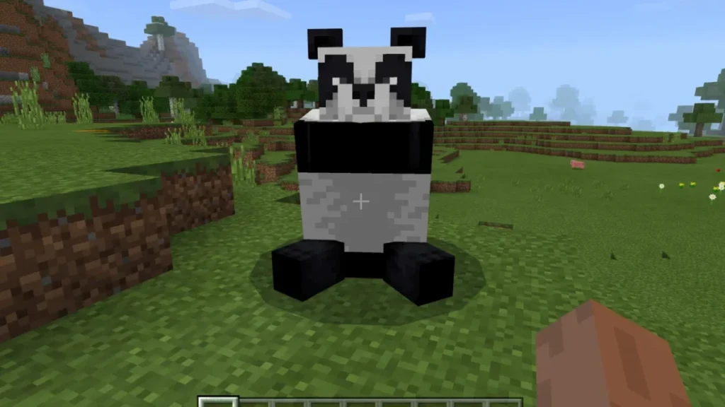 feed the panda with bamboo just like any other mob