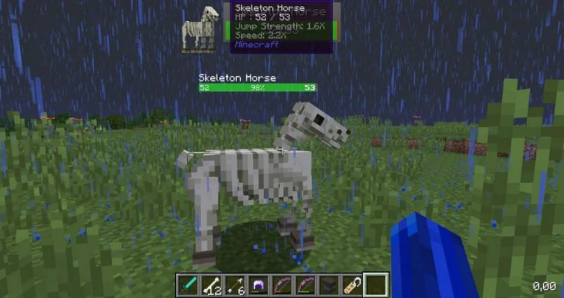 You will be repelled by the skeleton horse