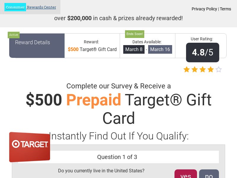 Rewards And Coupons At Informtarget Com Customer Satisfaction Survey: