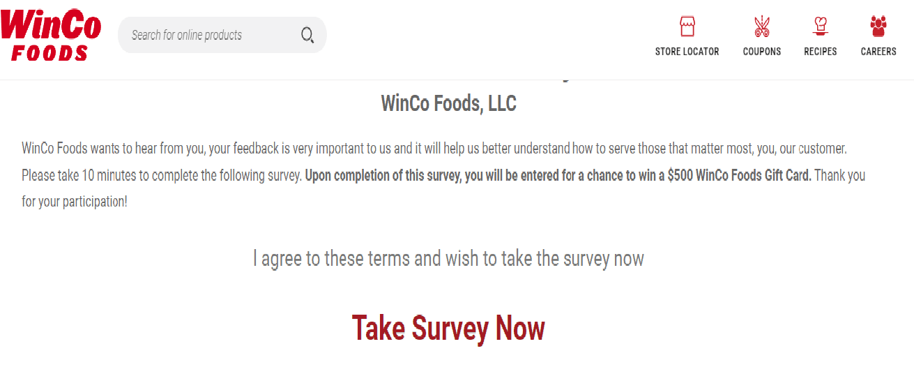 Rewards And Coupons At Www Wincofoods Com Survey: