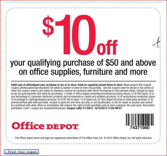Rewards And Coupons At Office Depot Survey: